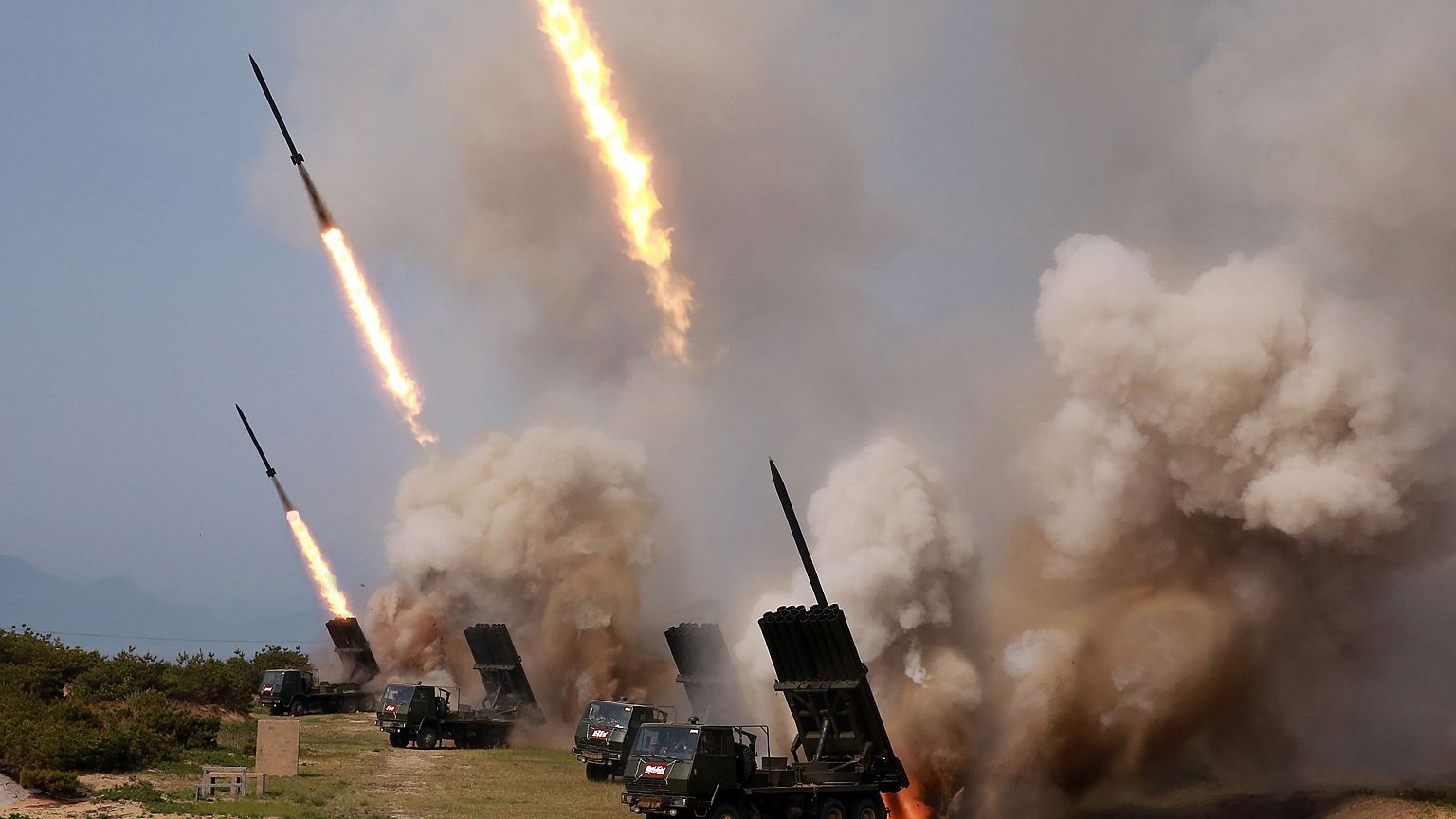 NKOREA-MILITARY-ROCKETS-TEST