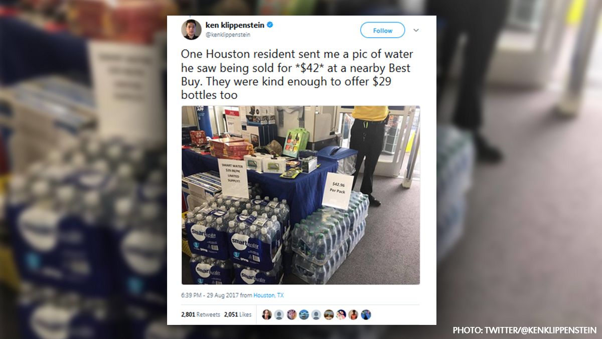 Texas store apologises after bottled water offered for €35 in storm aftermath