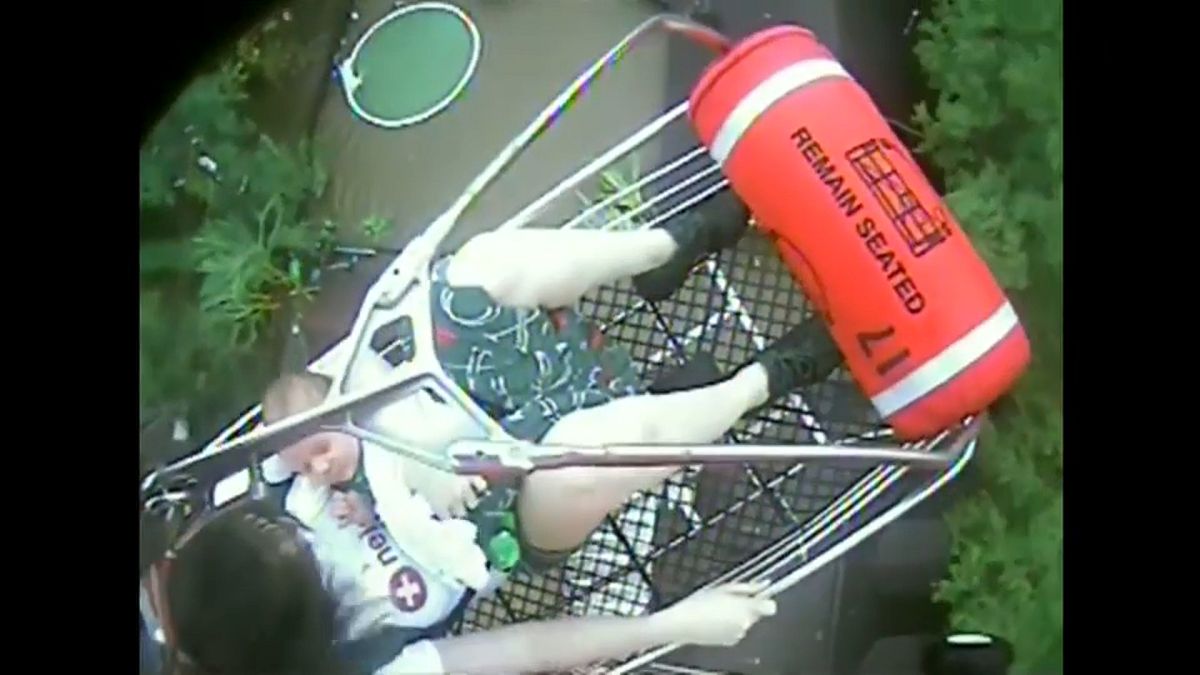 Mother and baby rescued by helicopter in Houston
