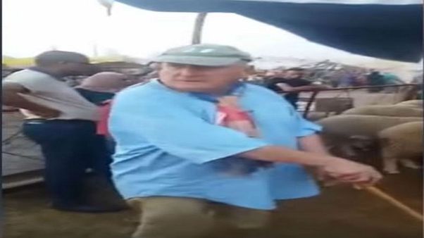 فرنسي يبيع أضاحي العيد في مدينة أغادير بالمغرب فرنسي يبيع أضاحي العيد في مدينة أغادير بالمغرب