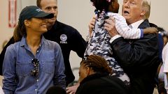 Trump zum Anfassen: Besuch bei Flutopfern in Houston