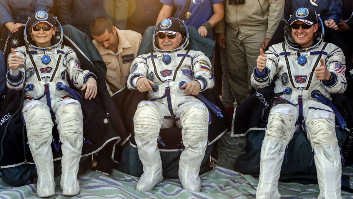 Drei Astronauten der ISS auf der Erde gelandet