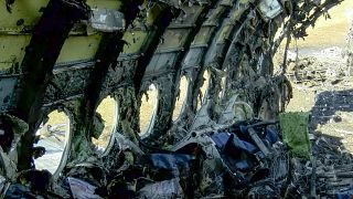 Image: The wreckage of a doomed Aeroflot plane