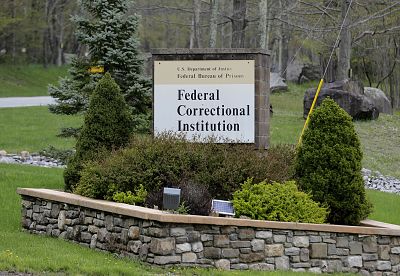 The entrance to the Federal Correctional Institution, Otisville in Mount Hope, New York, on May 1, 2019.