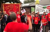 Primera huelga de los trabajadores de McDonald's en el Reino Unido