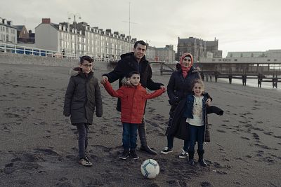 Mohammad Karkoubi, his wife Eshraq their children Mustafa, Mayas and Rimas. They moved to Wales in December 2015.