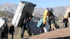 اعتراضات در شهر بانه در پی کشته شدن دو کولبر