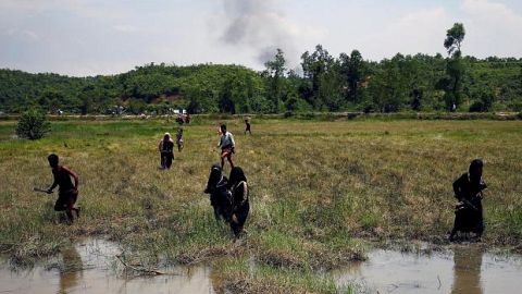 Éxodo masivo de rohinyás hacia Bangladés