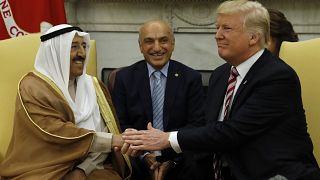 ترامب يبحث مع أمير الكويت سبل حل الأزمة الخليجية