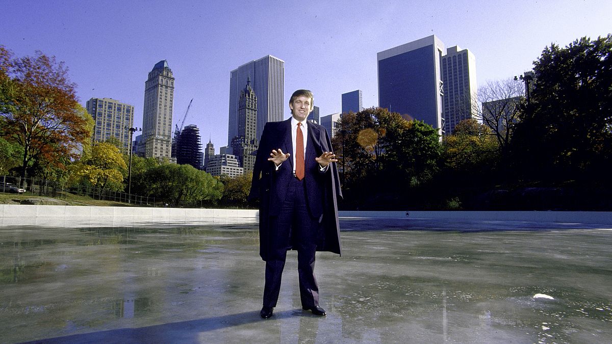 Image: Donald Trump at the Wollman Rink in Central Park in 1986.