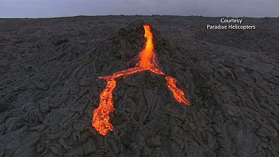 Vulcao Kilauea volta a dar espetáculo