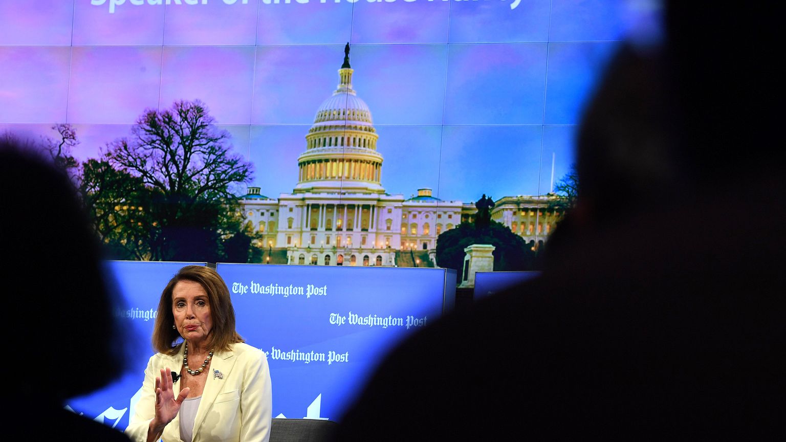 Image: House Speaker Nancy Pelosi speaks at the Washington Post Live event 