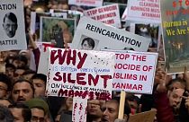Global protests in support for the displaced Muslim Rohingya