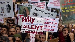 Global protests in support for the displaced Muslim Rohingya