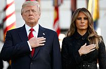 Trump e Melania em minuto de silêncio em memória das vítimas do 11 de setembro