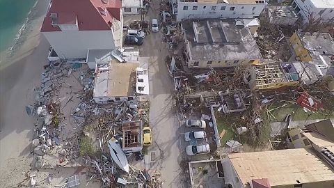 Devastated French Caribbean islands await Macron visit