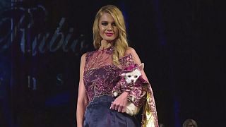 Alta costura para perros en la Semana de la Moda de Nueva York