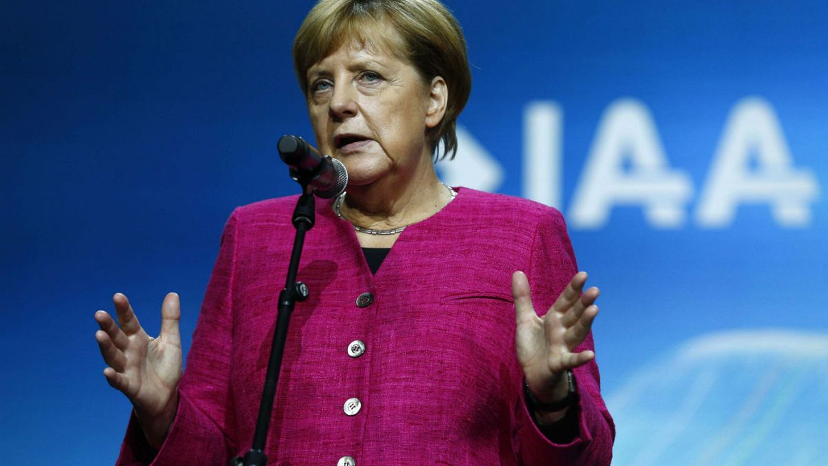 Angela Merkel opens Frankfurt Motor Show