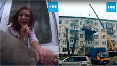 بالفيديو: شاب روسي يستعيد حبيبته بشاحنة طائرة