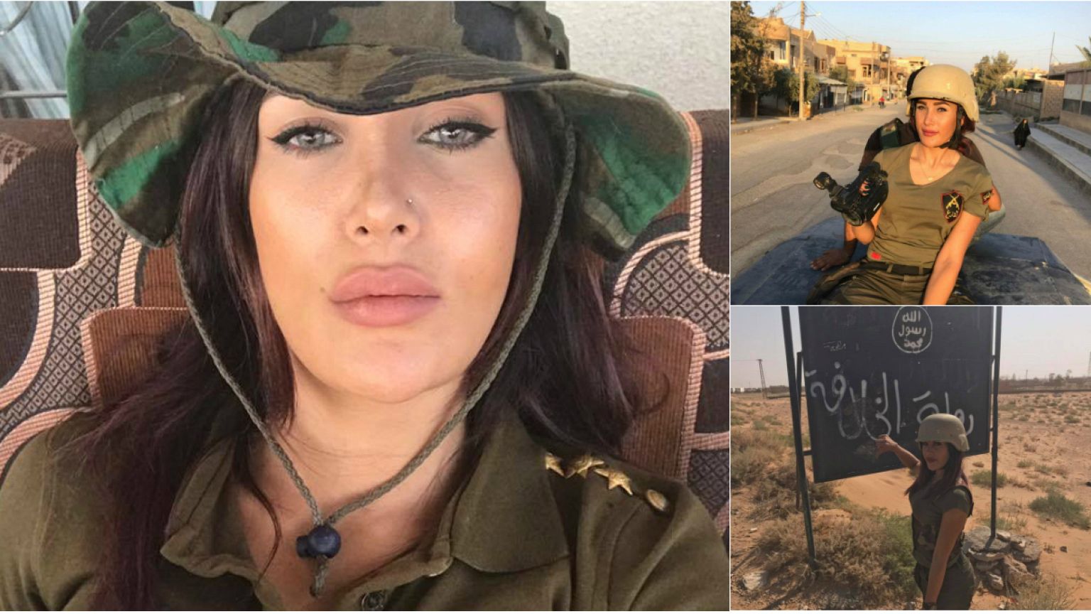 مراسلة سورية تستعرض جمالها أثناء تغطية المعارك ضدّ داعش