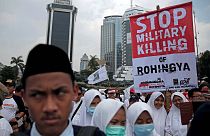 Tüntetés a rohingják mellett Indonéziában