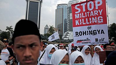 Tüntetés a rohingják mellett Indonéziában