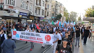 İstanbul'da 'Kerkük Türk'tür Türk Kalacak' yürüyüşü