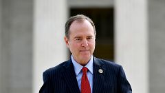 Image: House Intelligence Committee Chair Adam Schiff, D-Calif., outside of
