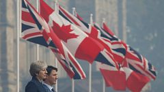 Brexit: Trade on table as May visits Canada