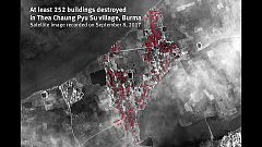 Rohingya: Satellitenbilder von Zerstörungen