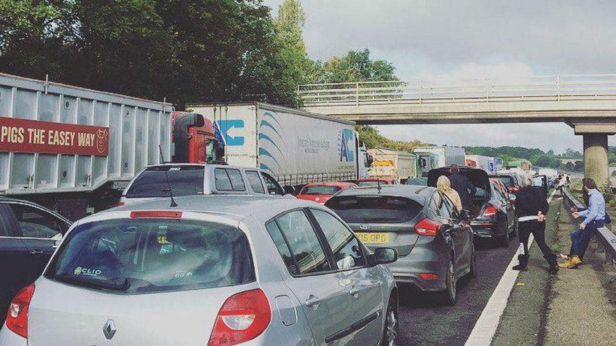 M1 motorway closed in England as bomb squad called in