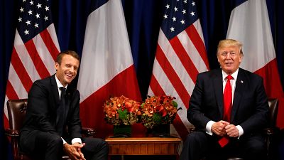 Trump praises French military might in meeting with Macron