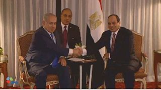 Egyptian and Israeli leaders discuss the Middle East peace process
