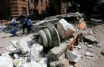 Pánik a földrengés után Mexikóvárosban