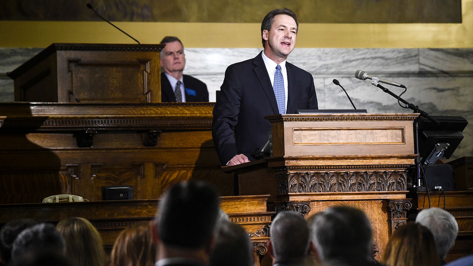 Image: Montana Governor Steve Bullock delivers his State of the State addre