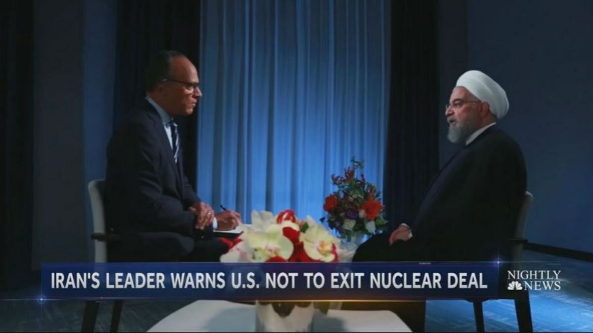 روحانی در مصاحبه اختصاصی با ان‌بی‌سی-یورونیوز: با خروج آمریکا از برجام کسی به آمریکا اعتماد نخواهد کرد