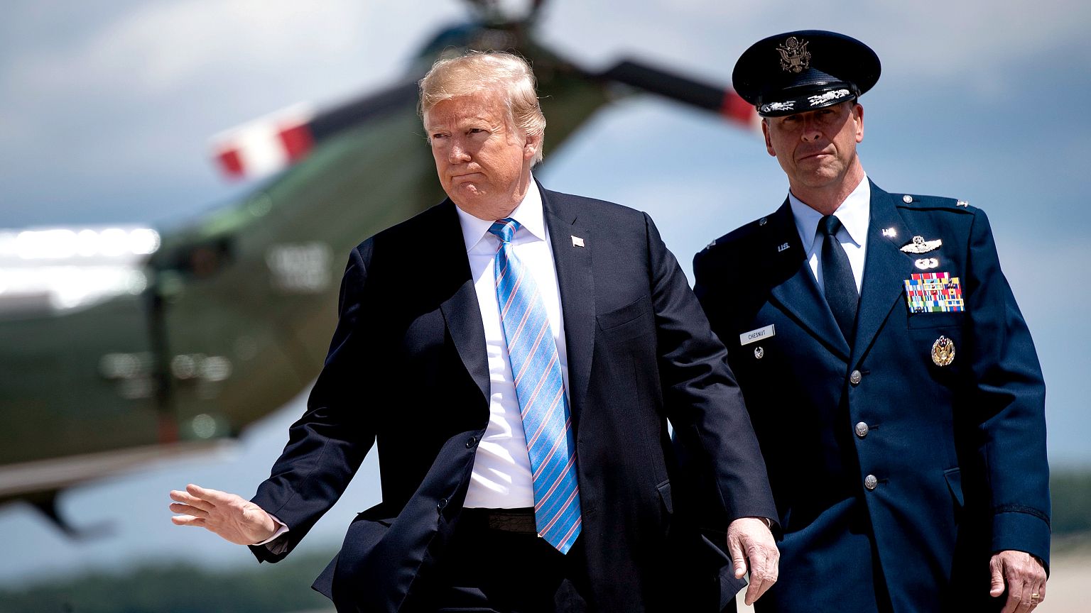Image: US-POLITICS-TRUMP-DEPARTURE