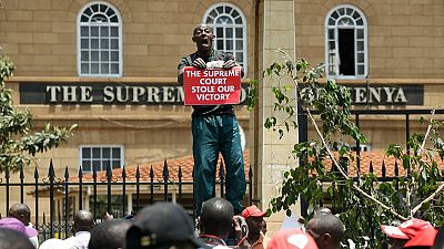 Teargas fired at protesters outside Kenya's Supreme Court
