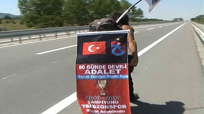 Trabzonlu taraftarın adalet yürüyüşü: Şikeye karşı 80 gündür yollarda
