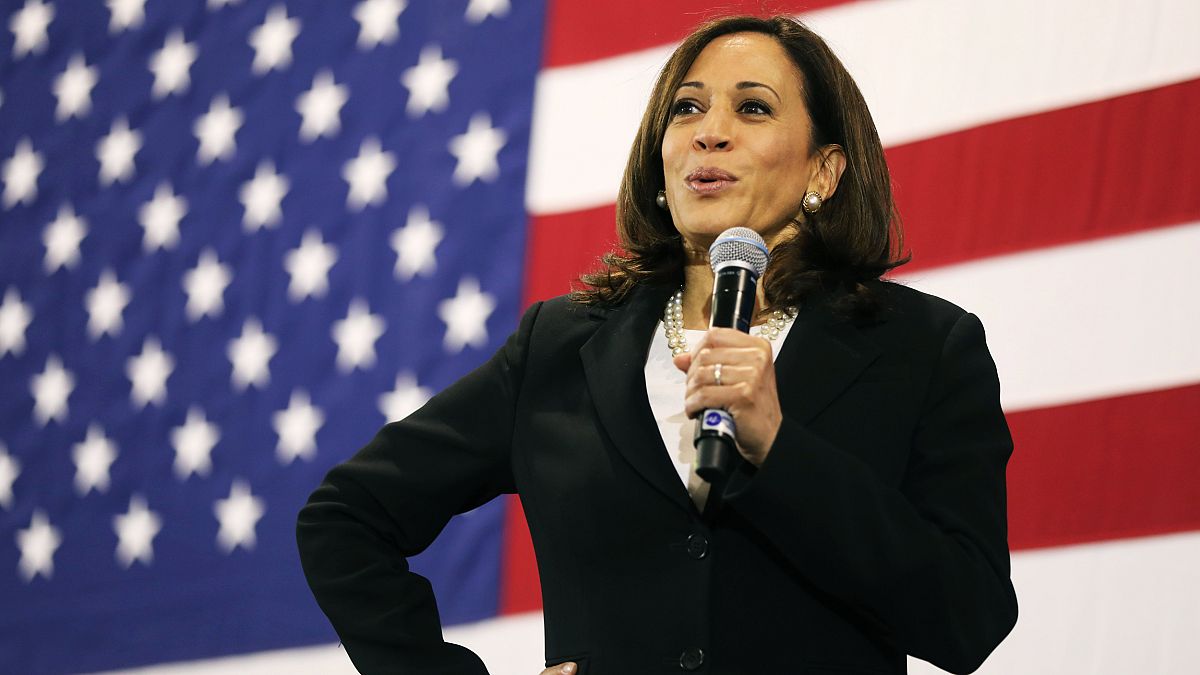 Image: Democratic Presidential Candidate Kamala Harris Holds Town Hall In N