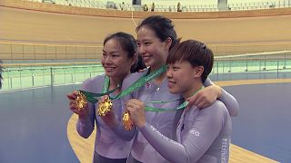 China claims gold in track cycling at Asian Games