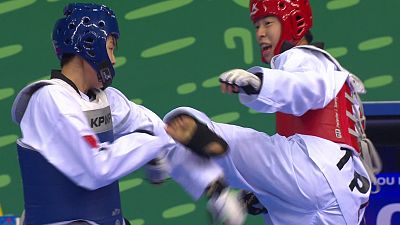 Jogos em Asgabate: Sul-coreanos com sete medalhas em taekwondo