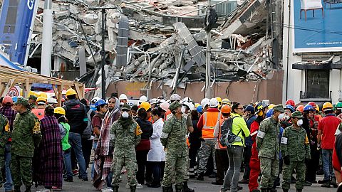 Imagens aéreas do sismo na capital mexicana