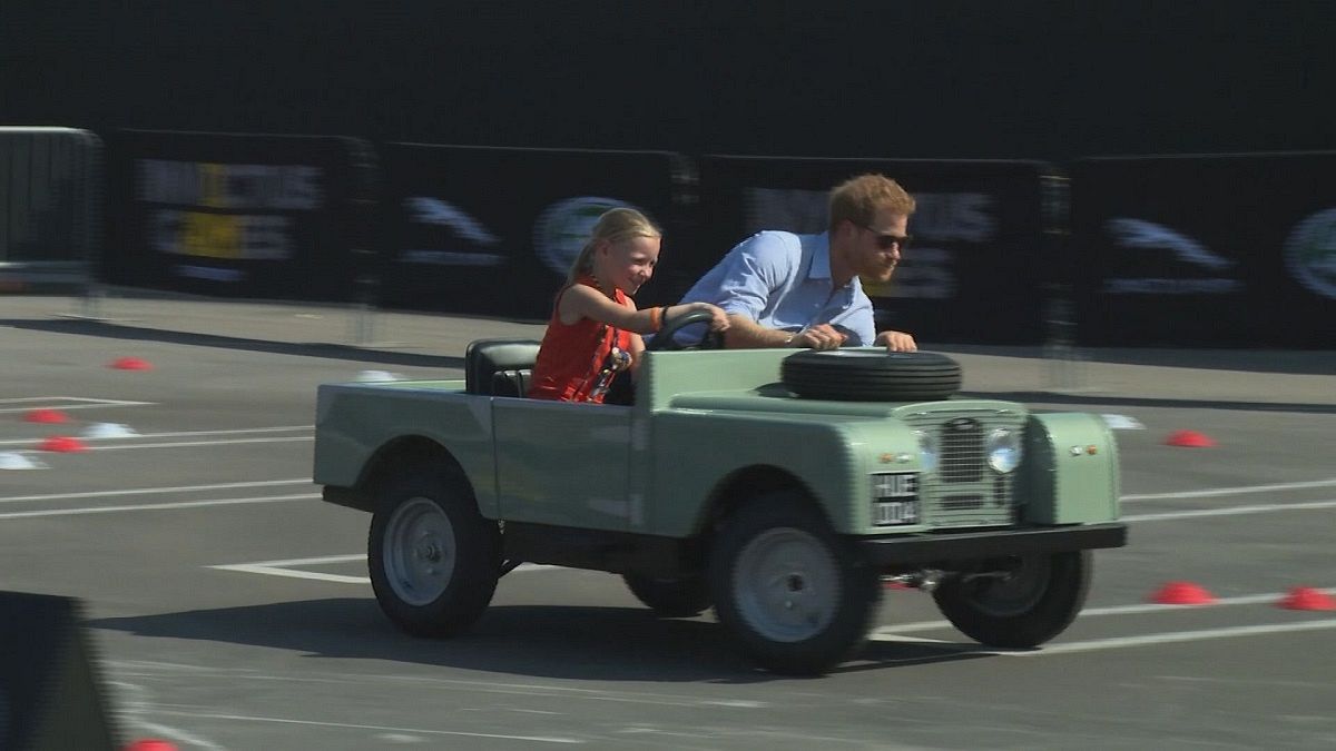Prince Harry downsizes to a tiny Land Rover in Toronto