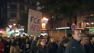 AfD'nin meclise girmesine protesto