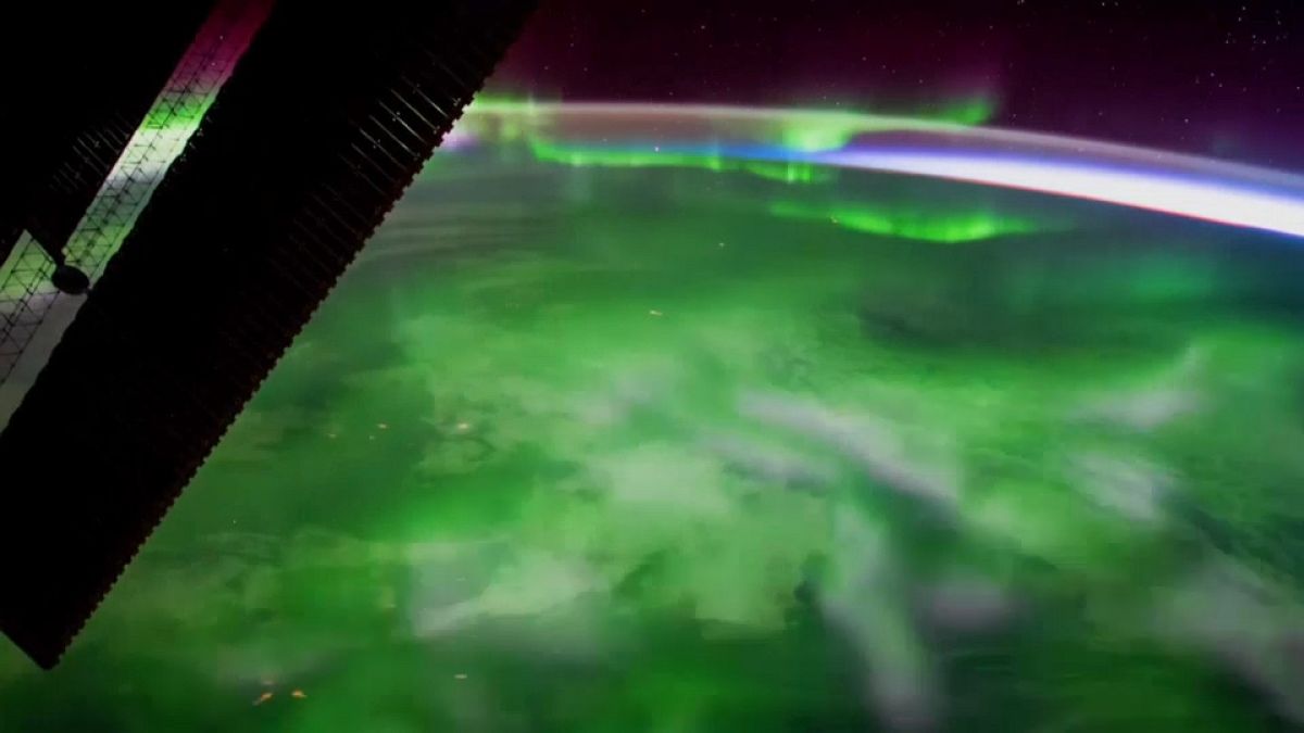 ISS-Aufnahmen von Polarlichtern
