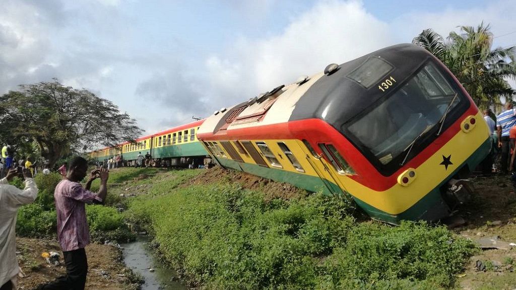 network accident safety derails Ghana, [Photos] in injuries reported Train