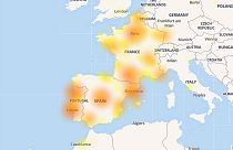 Internauts experiencing problems accessing social media network Facebook