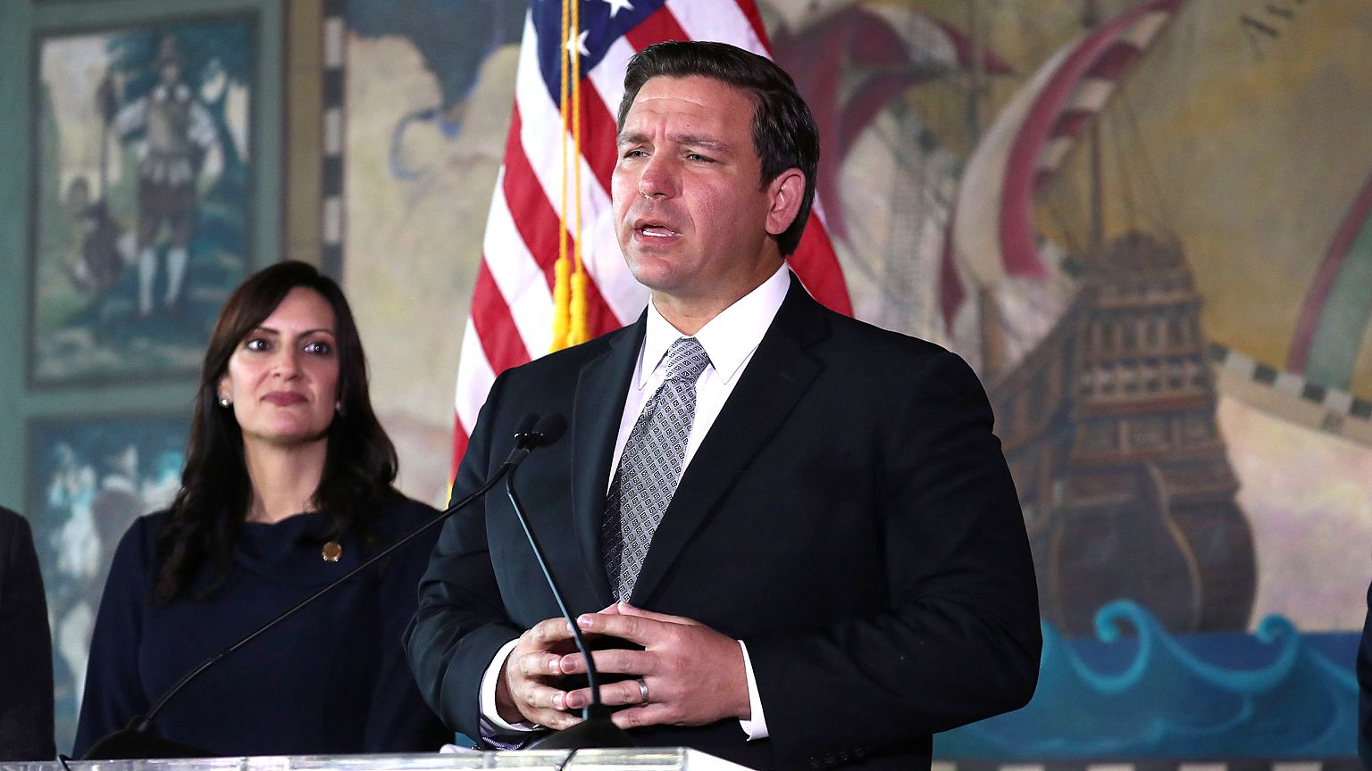 Image: Newly Sworn-In Florida Governor Ron DeSantis Makes Announcement Rega