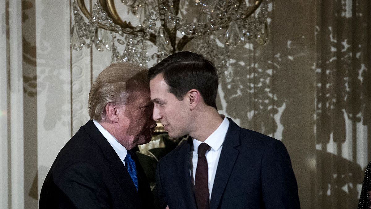 Image: President Donald Trump speaks with Jared Kushner in the White House 